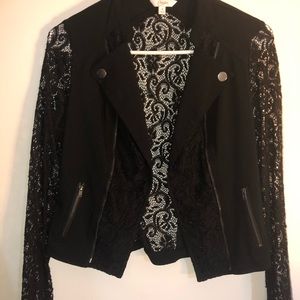 Lace Cut Out Blazer